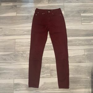 Aero Maroon Jeggings Size 00